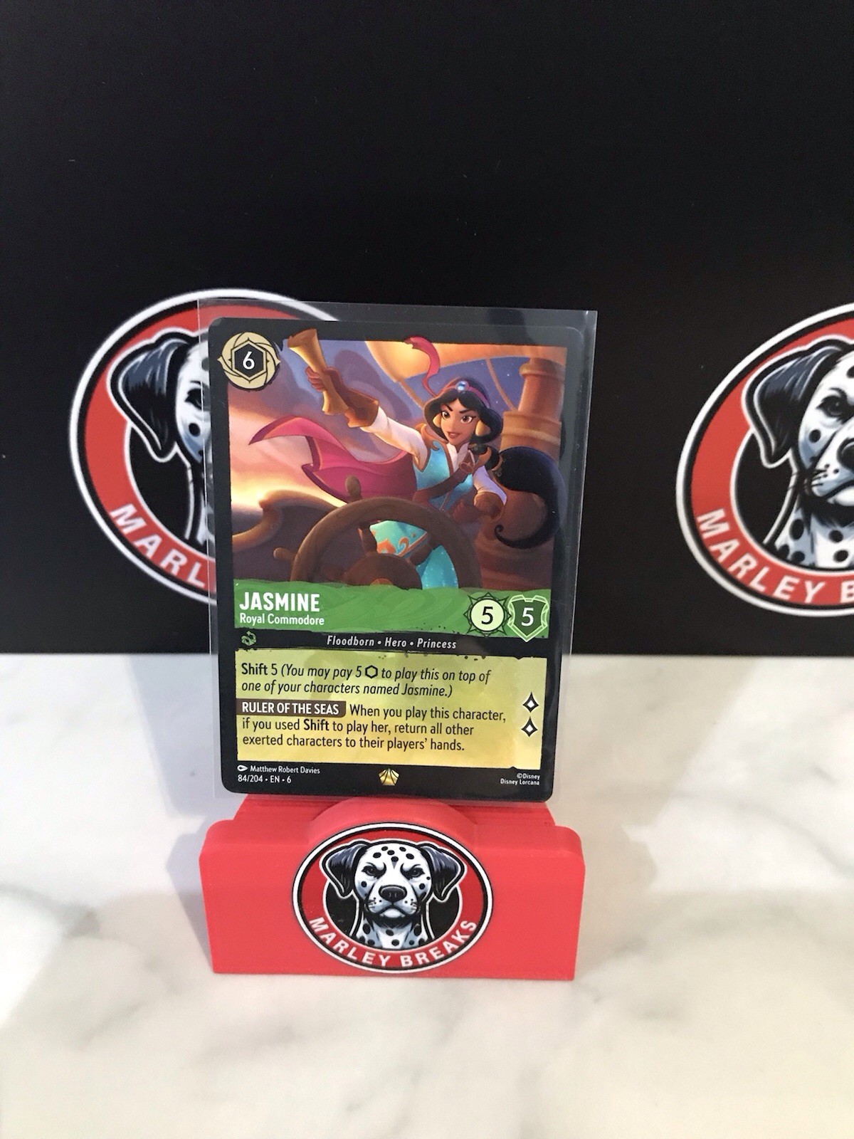 Jasmine Royal Commodore 84/204 - Disney Lorcana Azurite Sea Non-Foil Legendary