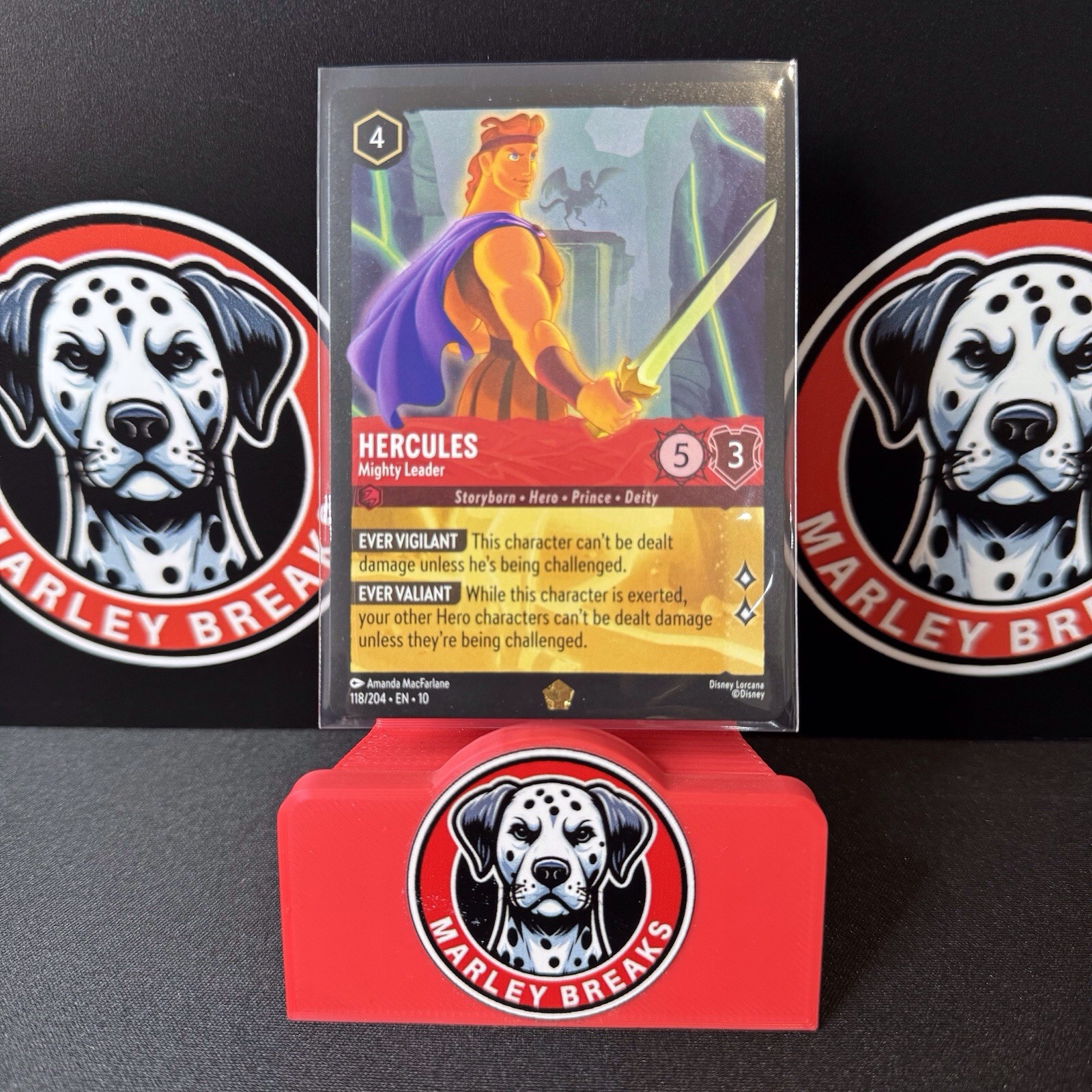 Disney Lorcana Hercules Mighty Leader Legendary Non Foil 118/204